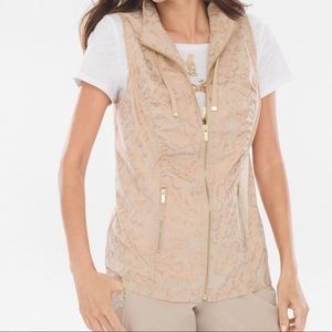 Women’s Zenergy by Chicos Tan Leopard Vest  size 1